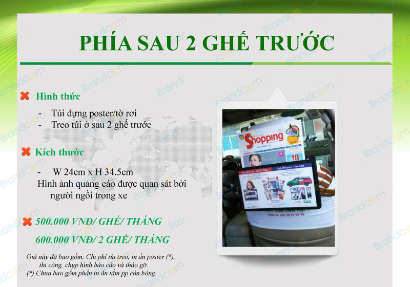 Bảng giá quảng cáo trên taxi Mai Linh