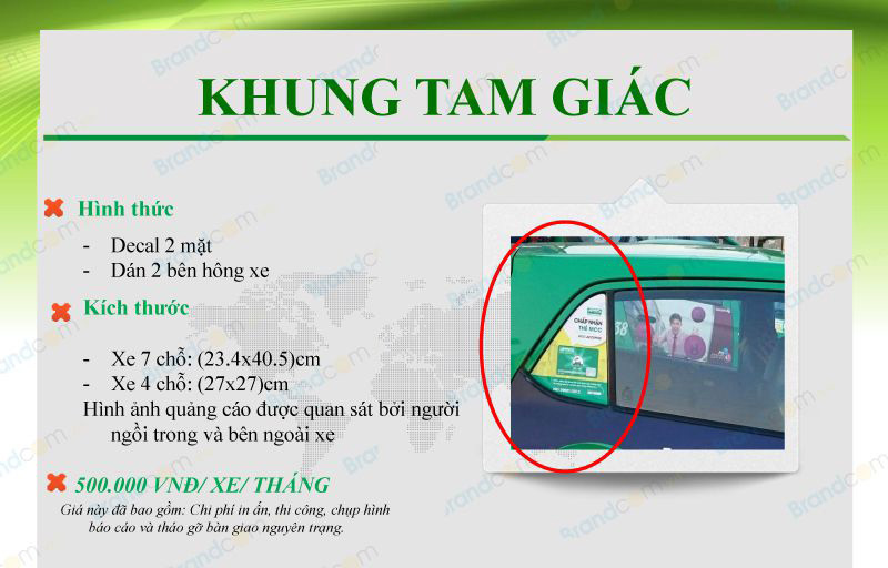 Bảng giá quảng cáo trên taxi Mai Linh
