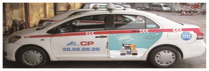 Bảng báo giá quảng cáo trên taxi Group