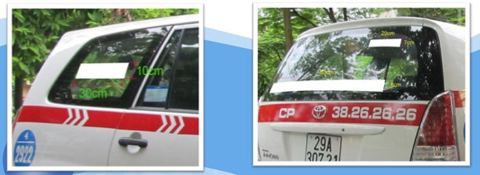 Bảng báo giá quảng cáo trên taxi Group